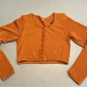 Urban outfitters autumn covered waffle top